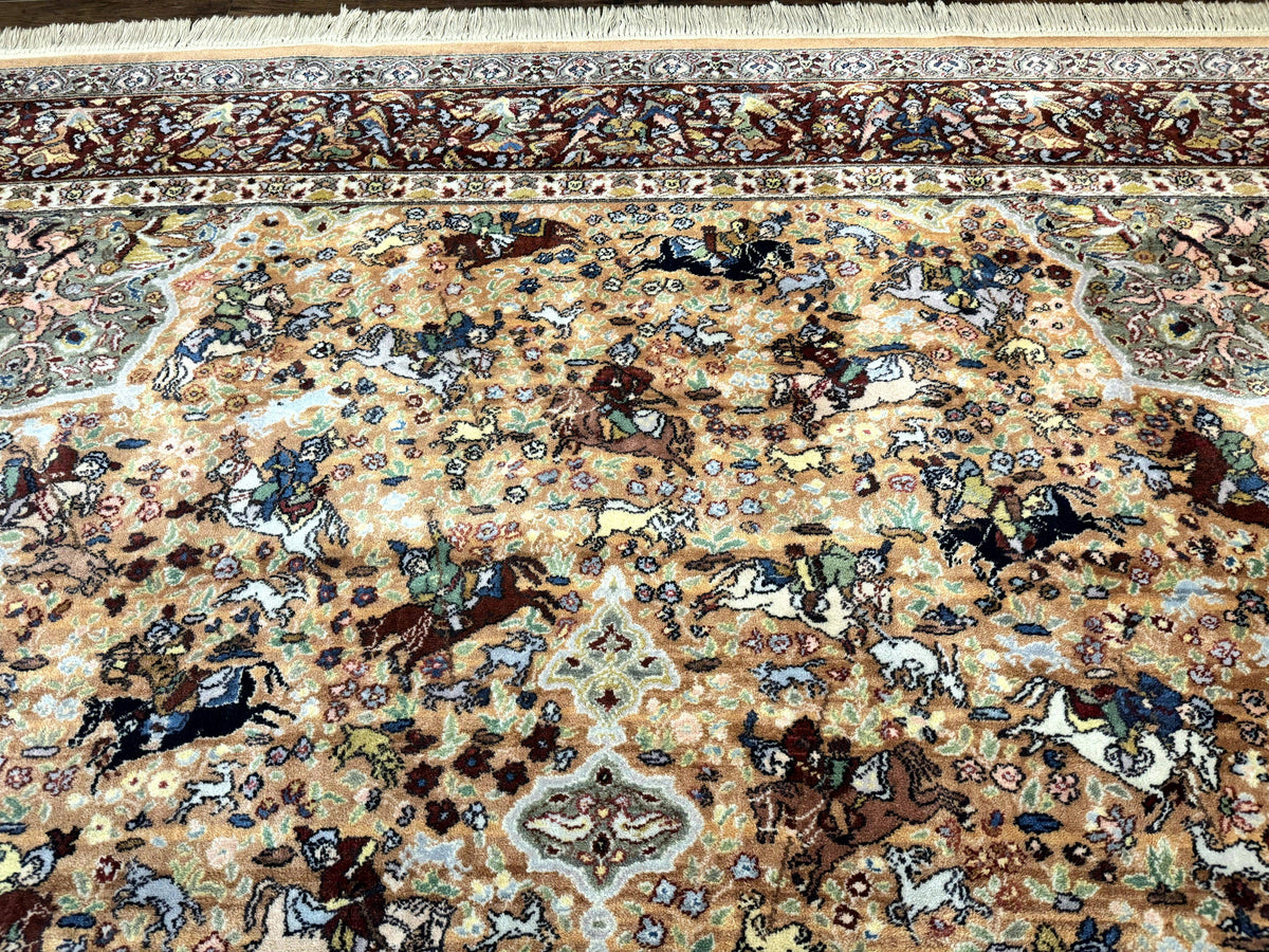 Karastan Rug 10x14 - Persian Hunting  #723 - Wool Pile, Vintage - Jewel Rugs, view 4