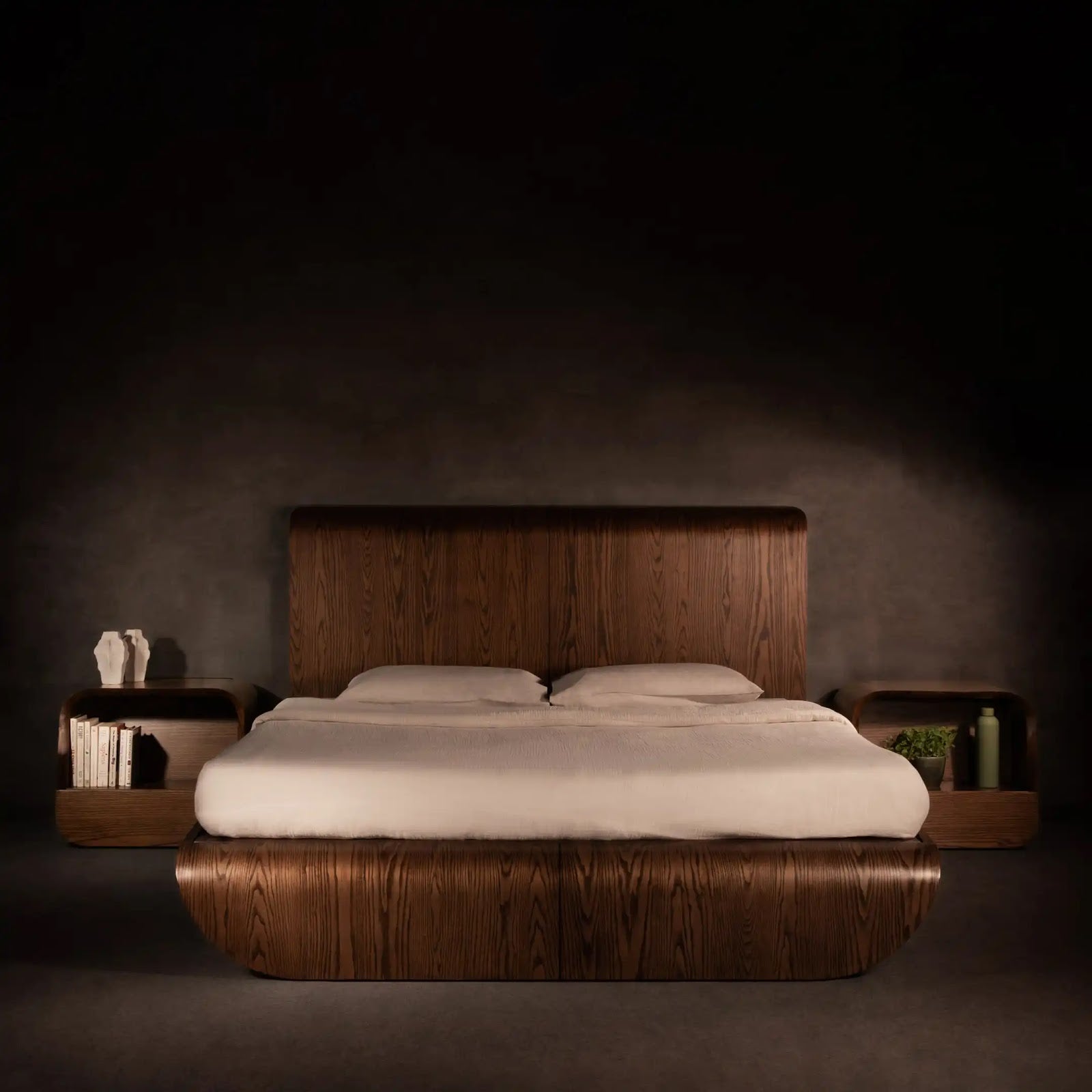 Wave Bed by BEC Furniture — solid ash, view 2