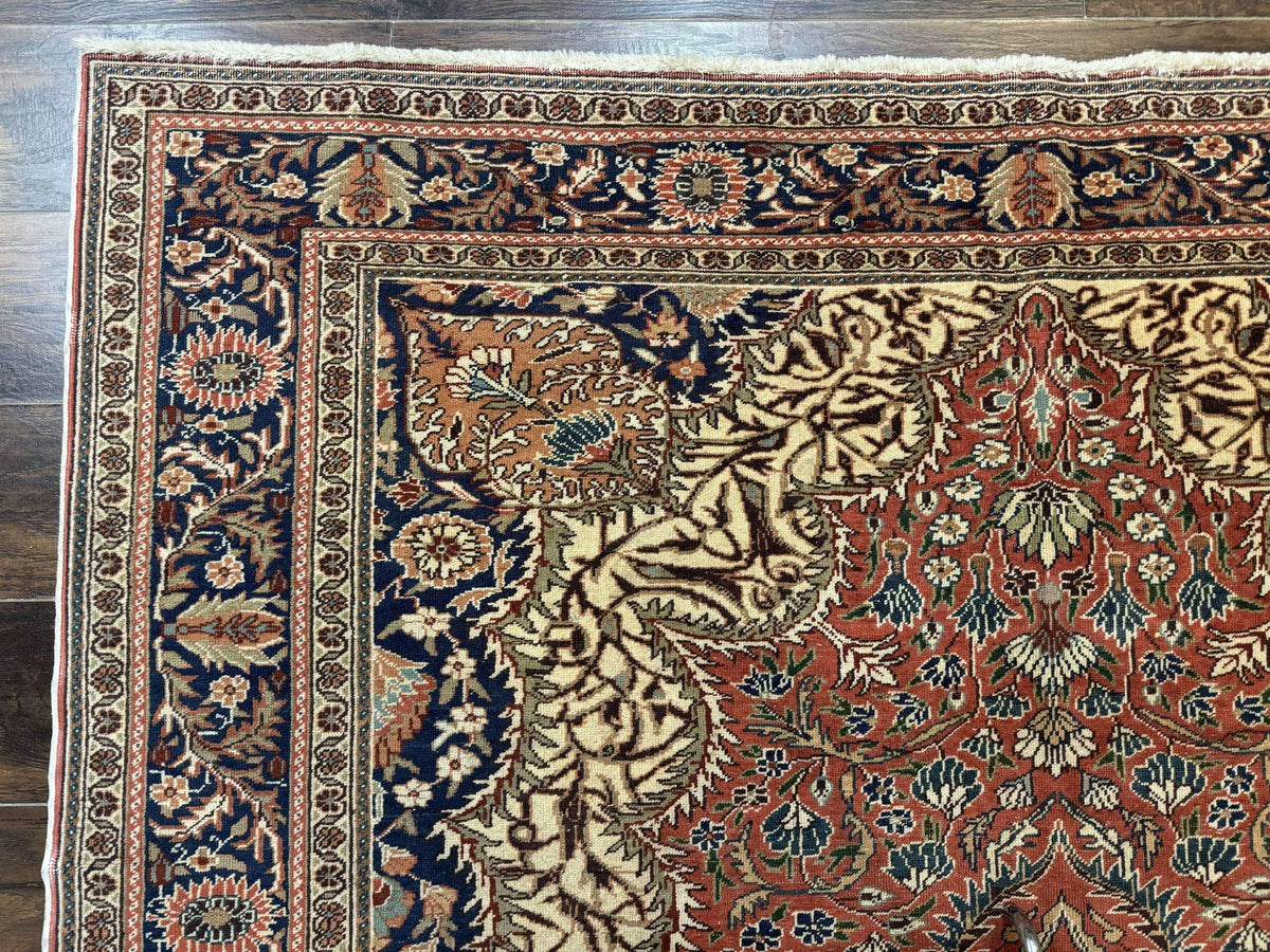 Turkish Kayseri Rug 6x10, Antique Turkish Carpet, Floral Medallion, Oriental Carpet, Red - Jewel Rugs, view 7