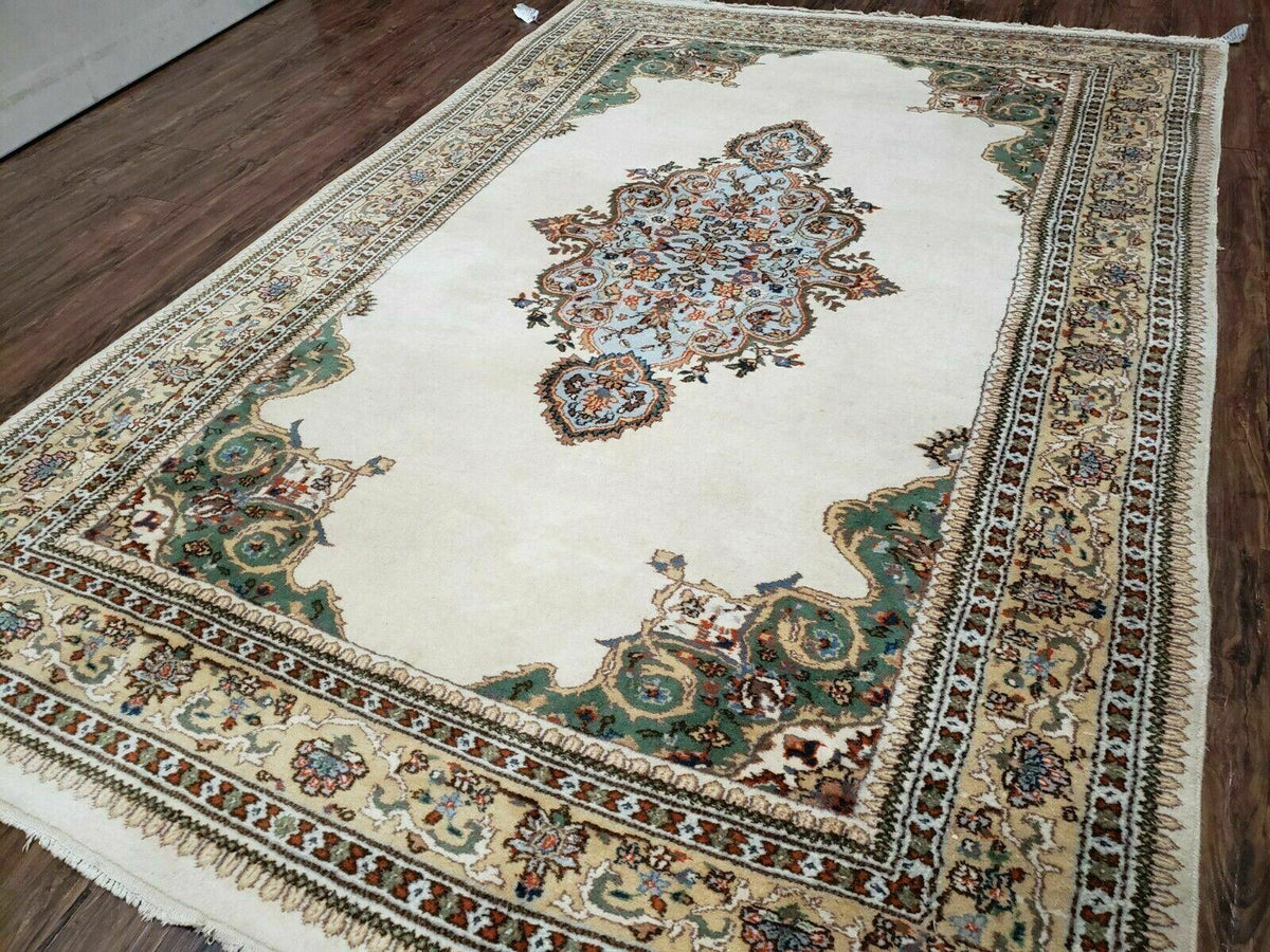 6' X 9' Vintage Handmade India Open Field Tribal Wool Rug Carpet Medallion Nice - Jewel Rugs, view 13