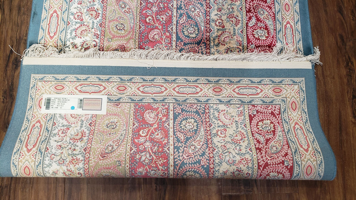 Paisley Pattern Silk Rug, Boteh Design, All Silk Accent Rug, Oriental Carpet, Very Detailed, 2' 8" x 4' 1", New, Bamboo Silk - Jewel Rugs, view 10
