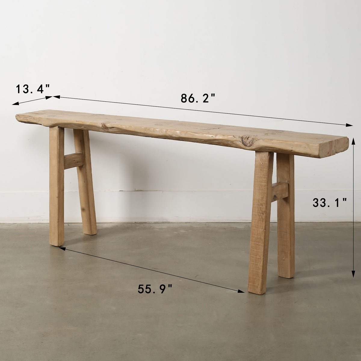 Hermosa Rustic Console Table Approx 7-7.5 ft Long image