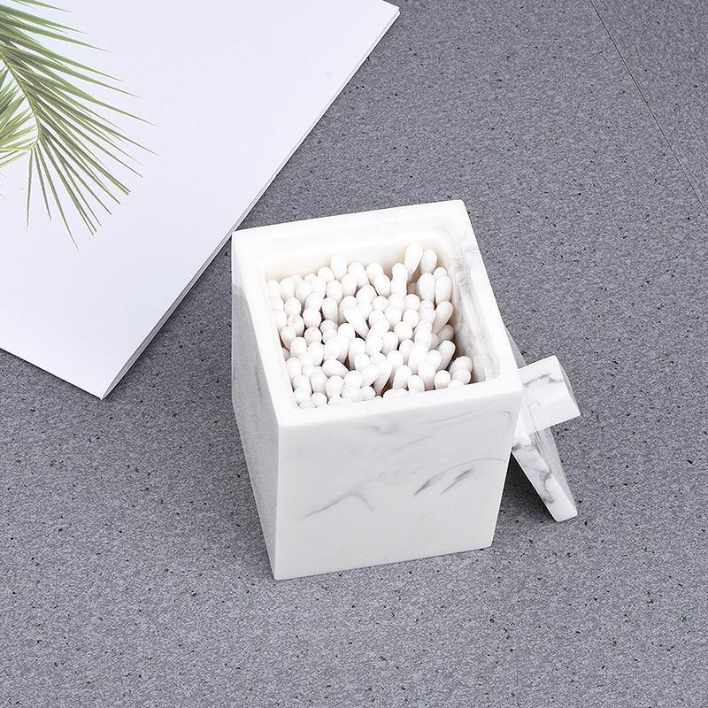 1pc Marble-like Cosmetic Organizer Box - Elegant Bathroom & Kitchen Storage Case, Compact Vanity Organizer for — House of Avana, view 2 of 16