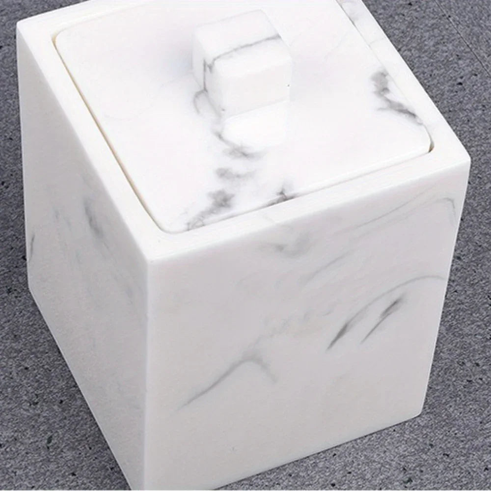 1pc Marble-like Cosmetic Organizer Box - Elegant Bathroom & Kitchen Storage Case, Compact Vanity Organizer for — House of Avana, view 1 of 16