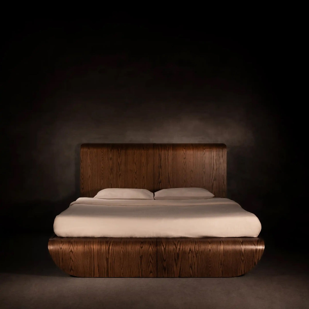 Wave Bed by BEC Furniture — solid ash, view 1