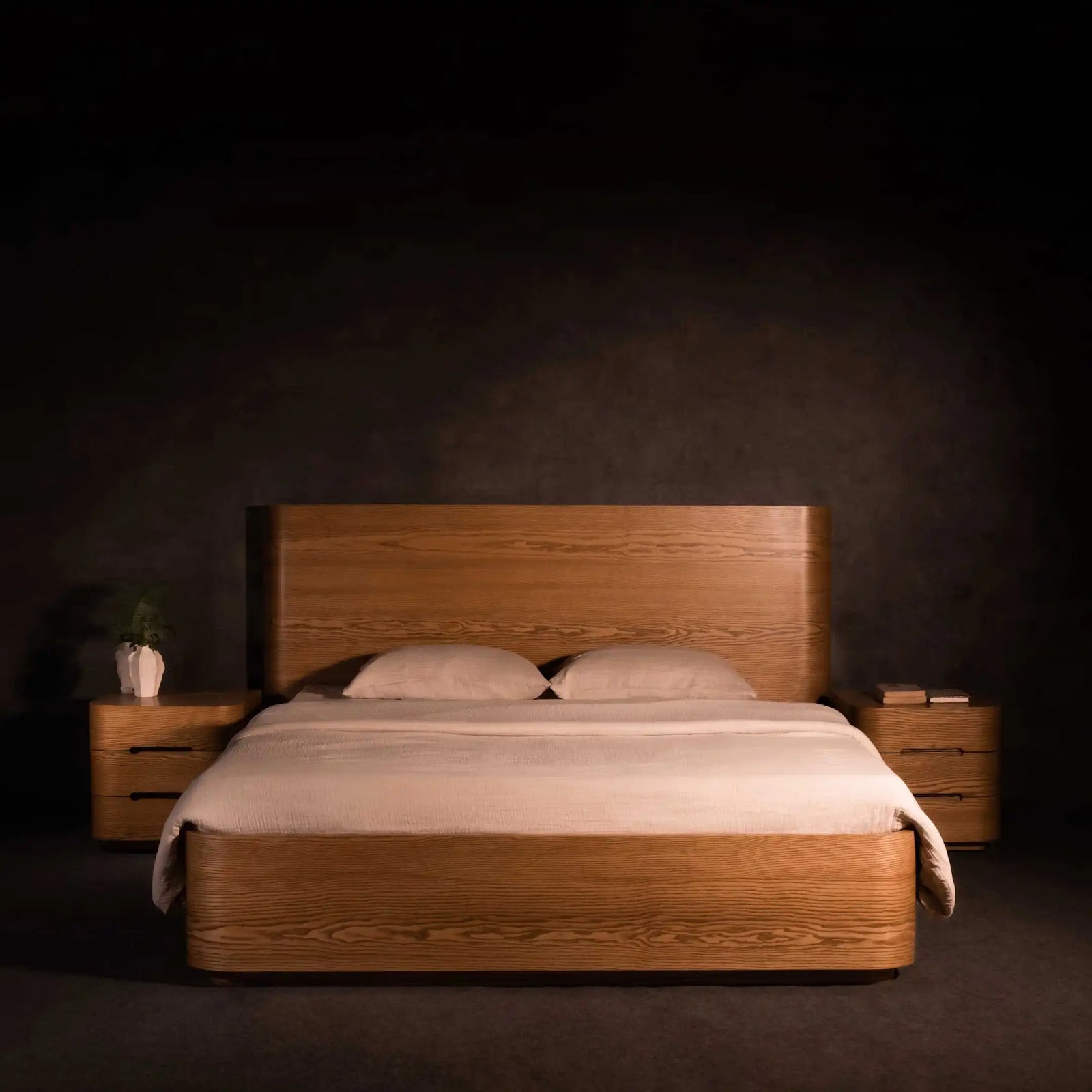 Flow Bed by BEC Furniture — solid ash, view 2