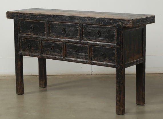 Capri 7 Drawers Sideboard Two Tone Distress image