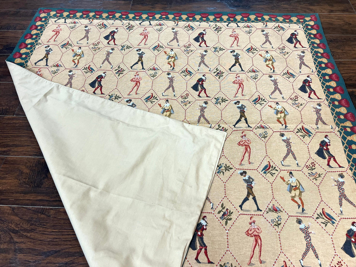 Square Tapestry 5x5, Wall Hanging, Human Pictorials, Court Jesters, Vintage - Jewel Rugs, view 11