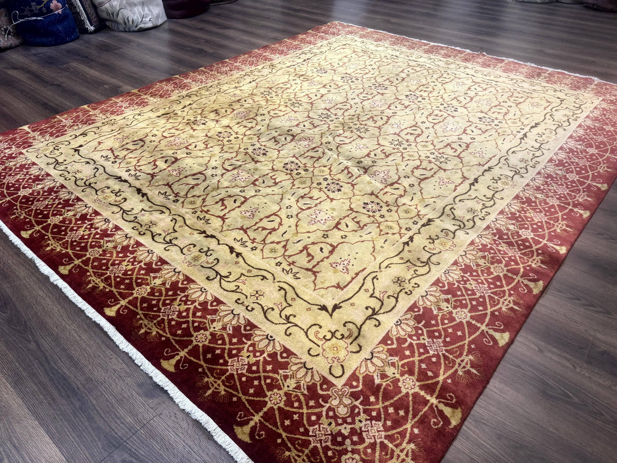 Pak Persian Rug 8x10, Allover Pattern, Gold-Tan, Fine 200 KPSI - Jewel Rugs, view 3