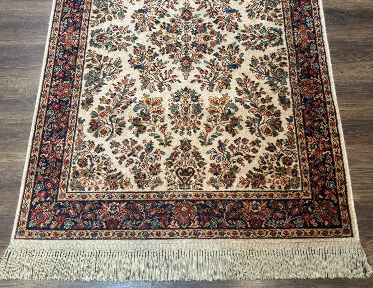 4x6 Karastan Rug Ivory Sarouk #760, Wool Vintage Original 700 Series - Jewel Rugs, view 6