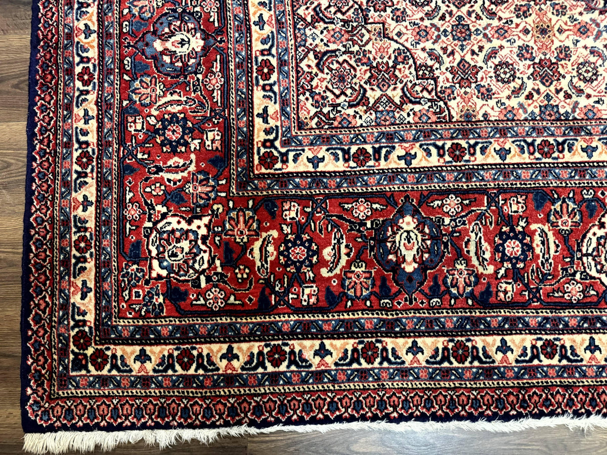 Persian Tabriz Rug 11x14 Navy Blue Herati Wool Carpet - Jewel Rugs, view 9