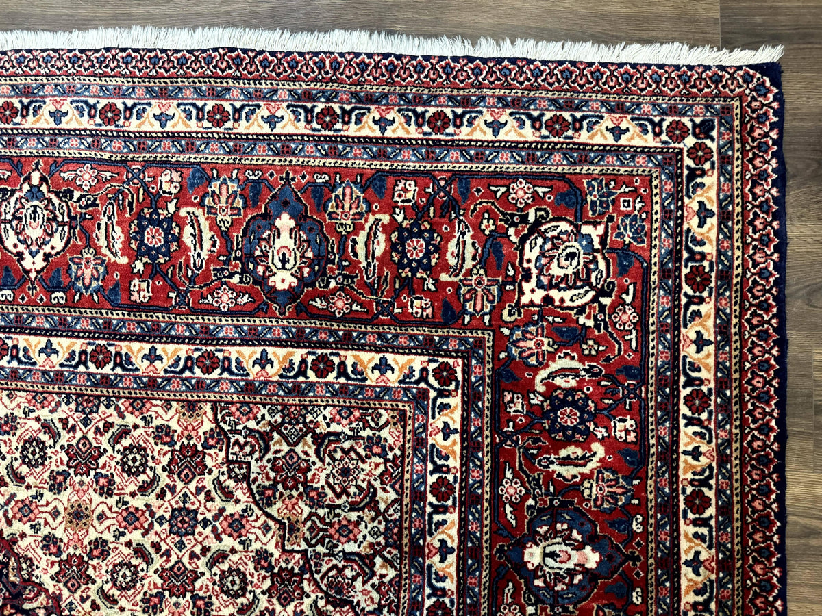 Persian Tabriz Rug 11x14 Navy Blue Herati Wool Carpet - Jewel Rugs, view 8
