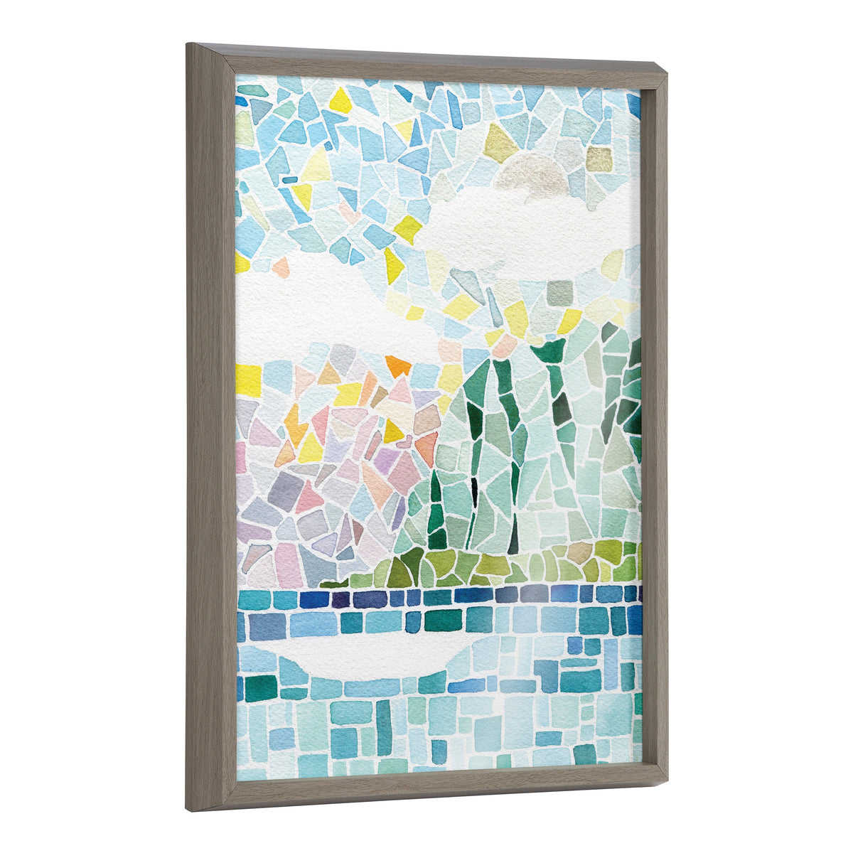 Blake One Fine Morning Framed Printed Glass by Janet Meinke-Lau