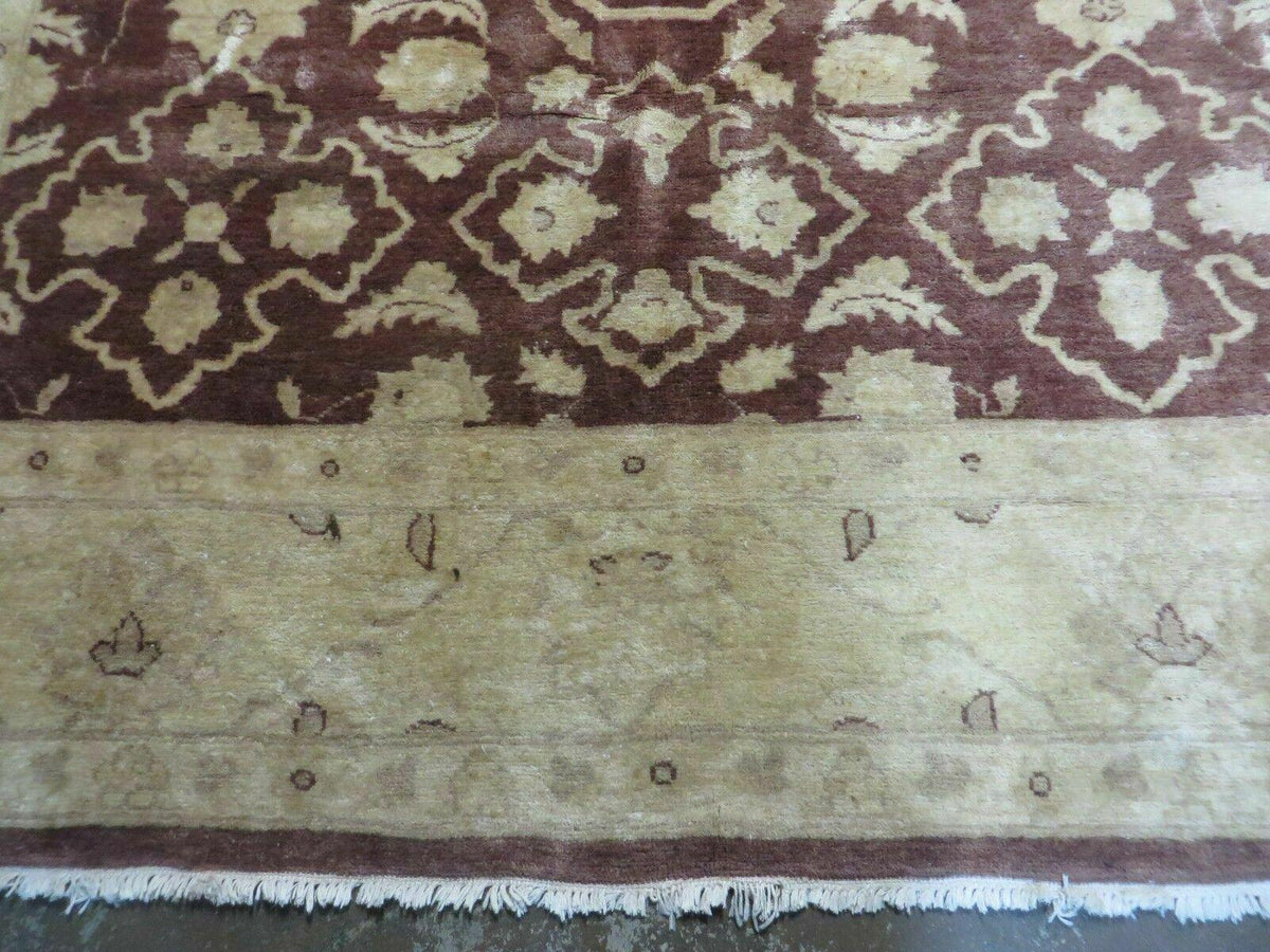 7' X 10' Vintage Fine Handmade Pakistan Peshawar Chobi Floral Wool Rug Vegy Dye - Jewel Rugs, view 6