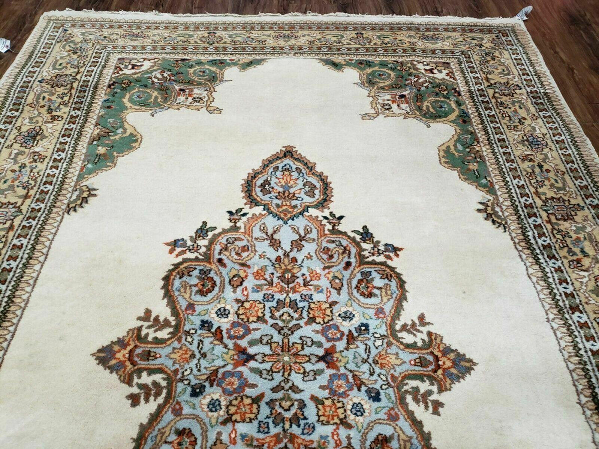 6' X 9' Vintage Handmade India Open Field Tribal Wool Rug Carpet Medallion Nice - Jewel Rugs, view 4