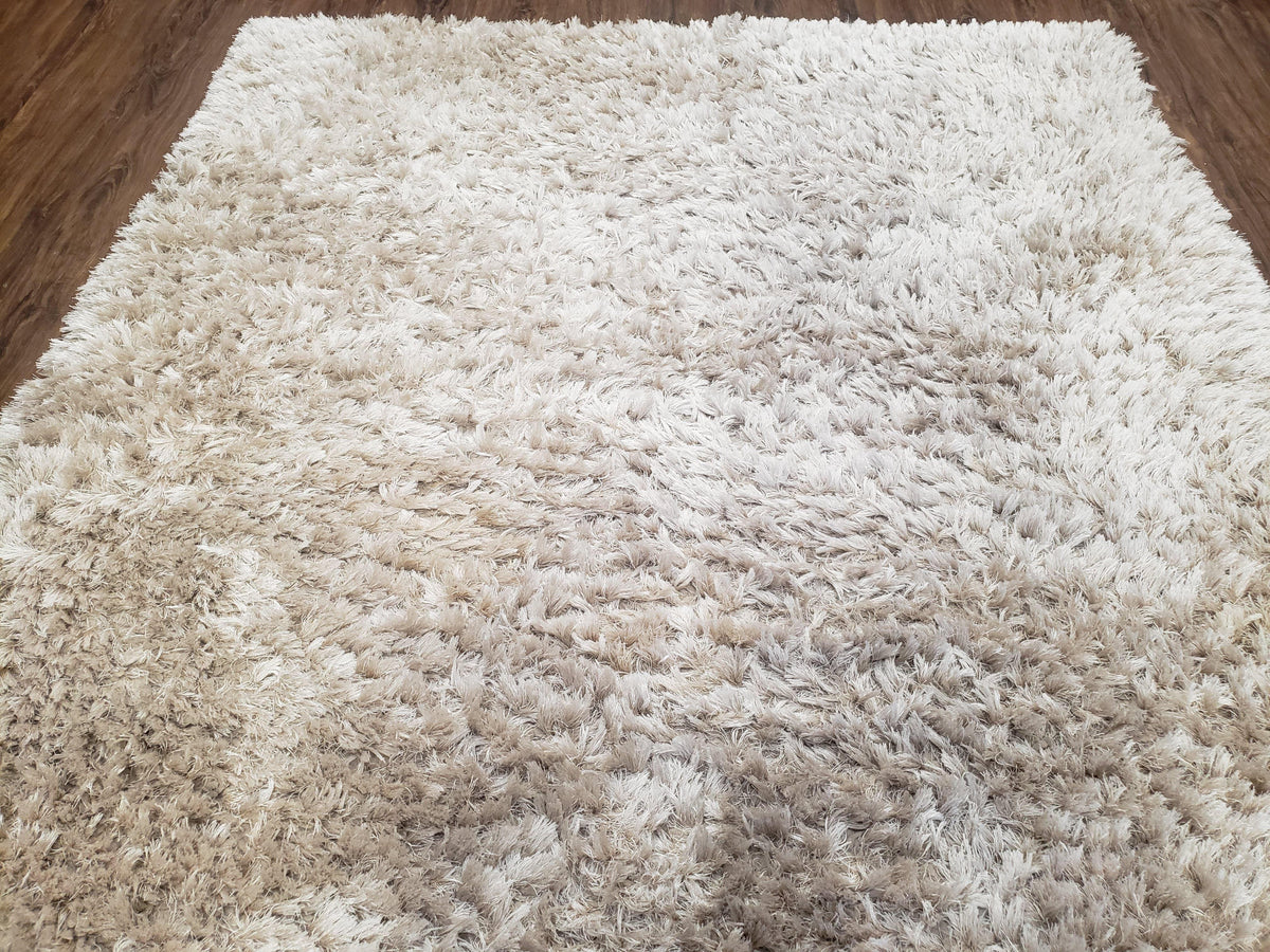 Ivory Shag Rug 6x7, Flokati Carpet, Shaggy Soft Plush Pile Area Rug, Modern Contemporary - Jewel Rugs, view 5