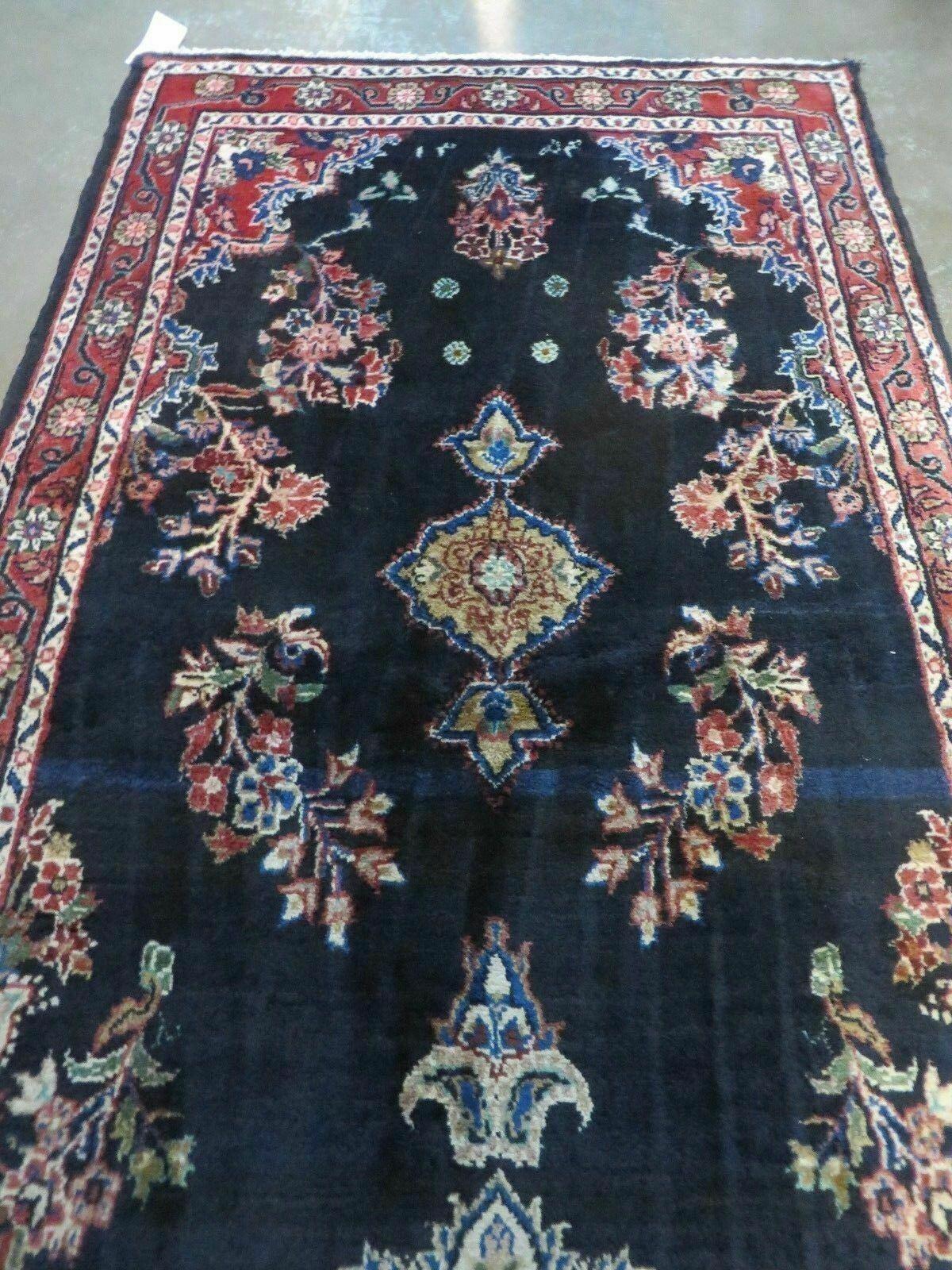 Persian Runner Rug 4x11, Navy Blue Antique Lilihan Runner - Jewel Rugs, view 4