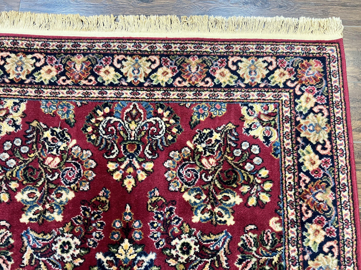 Karastan Rug 4.6 x 6 Lanamar Sarouk #5528, Red Wool Karastan Oriental Carpet, Discontinued, Antique, Wool Pile - Jewel Rugs, view 8