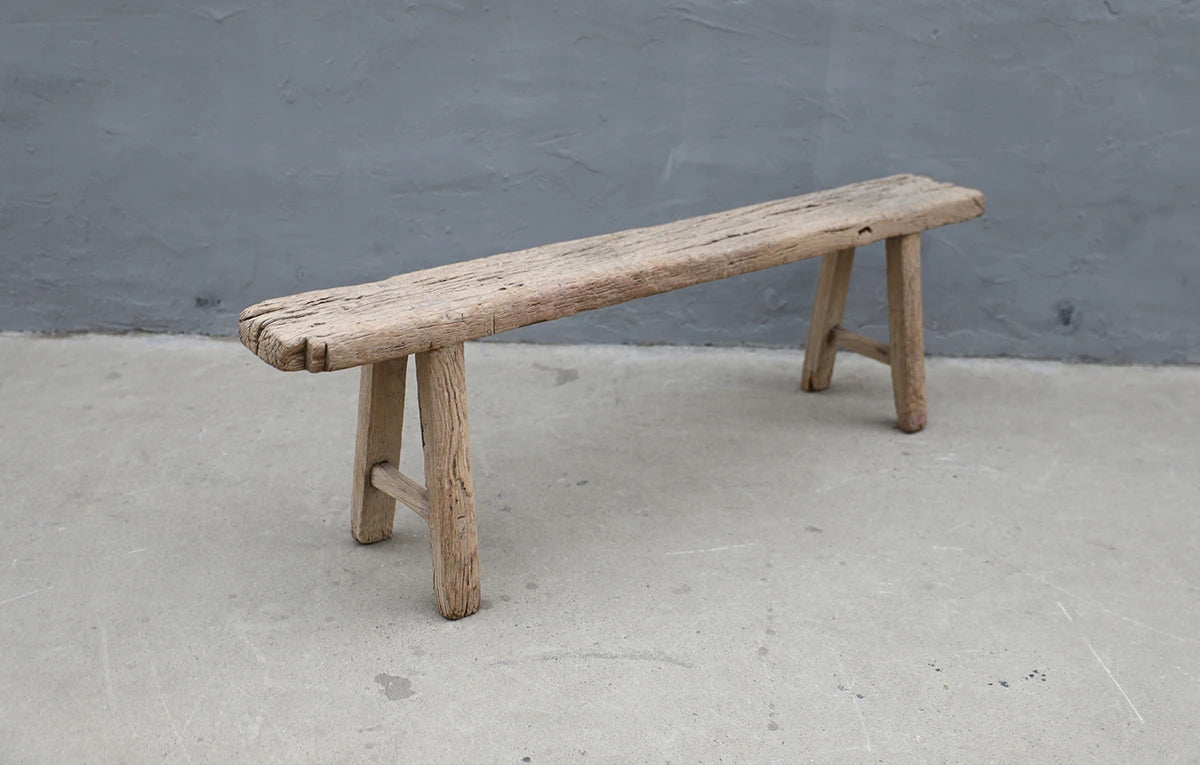 Vintage Noodle Bench | Rustic Natural Reclaimed Wood