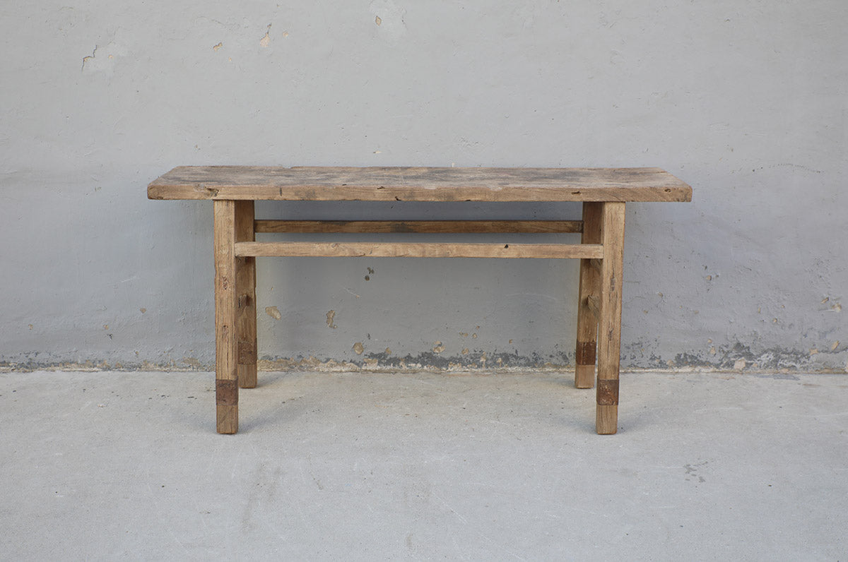 Vintage console table weathered natural 69.29x18.11x33.46H