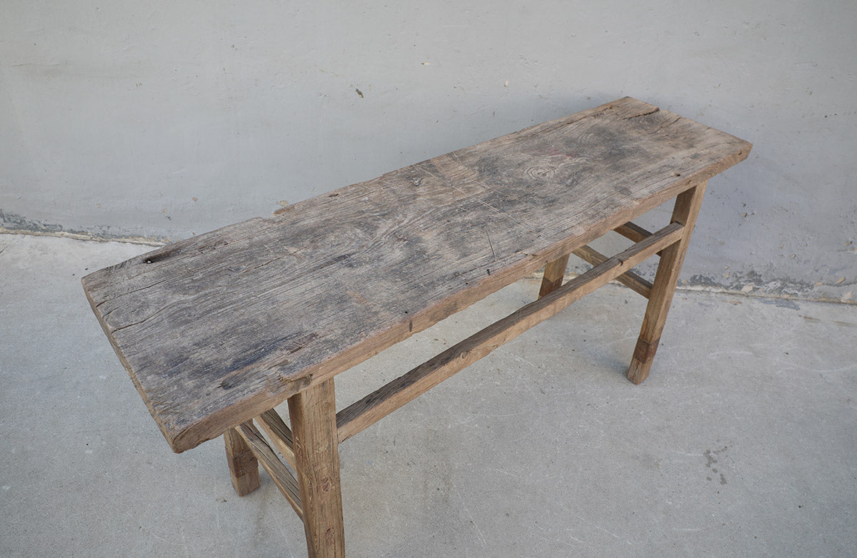 Vintage console table weathered natural 69.29x18.11x33.46H