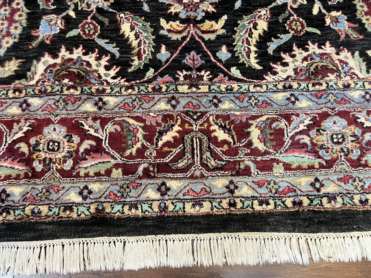 Indo Persian Rug 8x10, Nourison Carpet, Floral, Hand Knotted Vintage Wool Rug - Jewel Rugs, view 5
