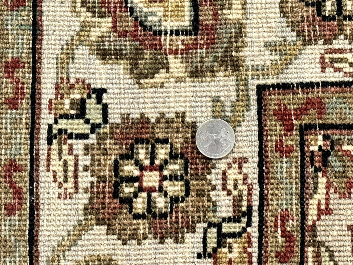 Pak Persian Rug 4x6, Floral Allover Vintage Oriental Carpet, Handmade Wool Rug - Jewel Rugs, view 12