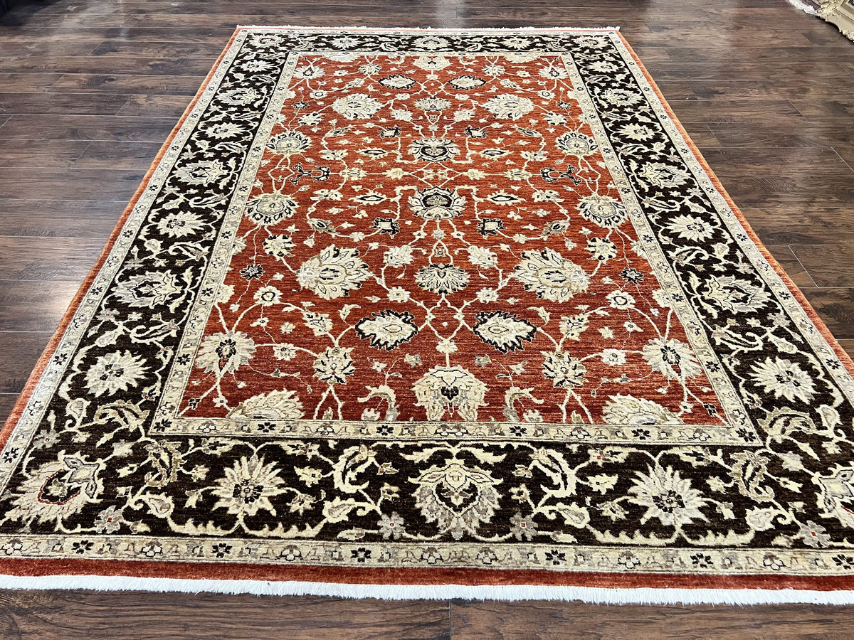 Pakistani Oriental Rug 6x9, Red, Floral Allover, Handmade Wool Rug, Peshawar Chobi Rug, Pak Persian Carpet 6 x 9 - Jewel Rugs, view 2