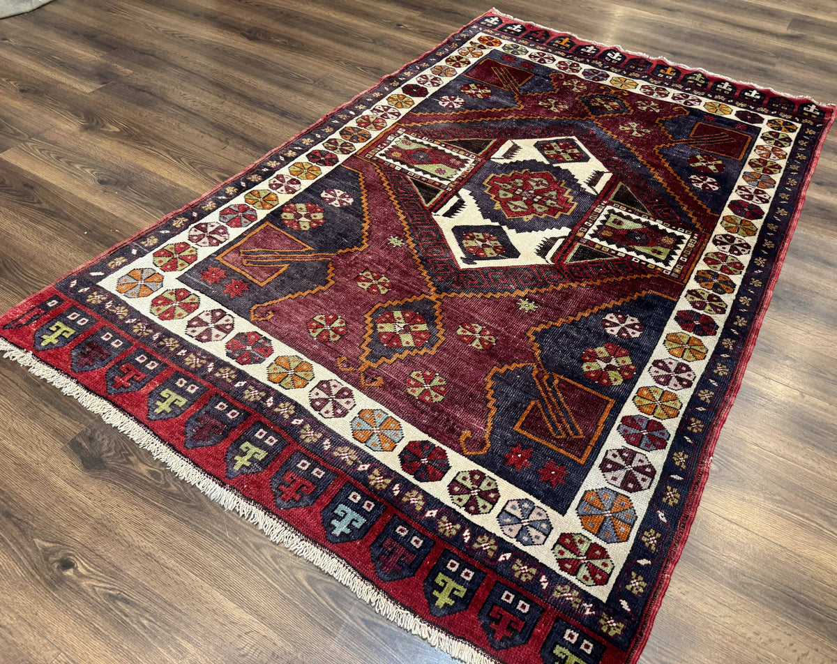 Turkish Kazak Rug 5x7, Geometric - Jewel Rugs, view 3