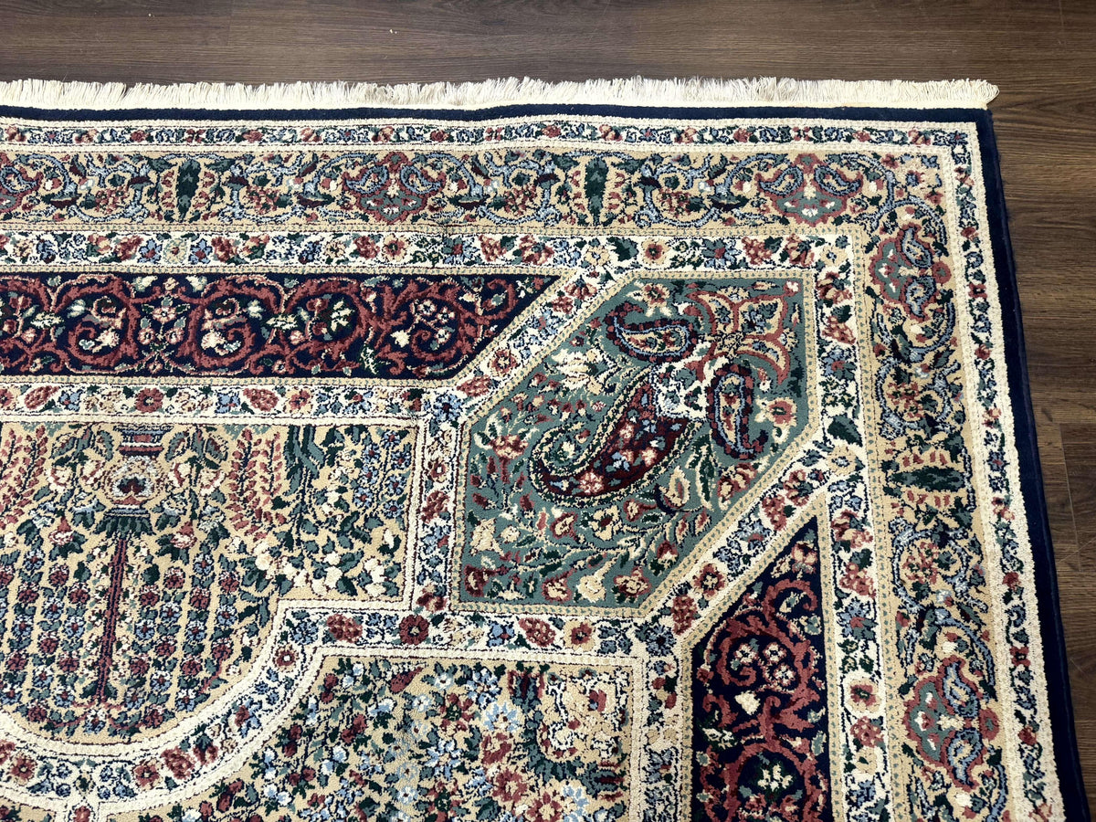 Persian Rug 8x11, Belgium Power Loomed Rug, Kirman Lavar Floral Design, Vintage Rug - Jewel Rugs, view 8