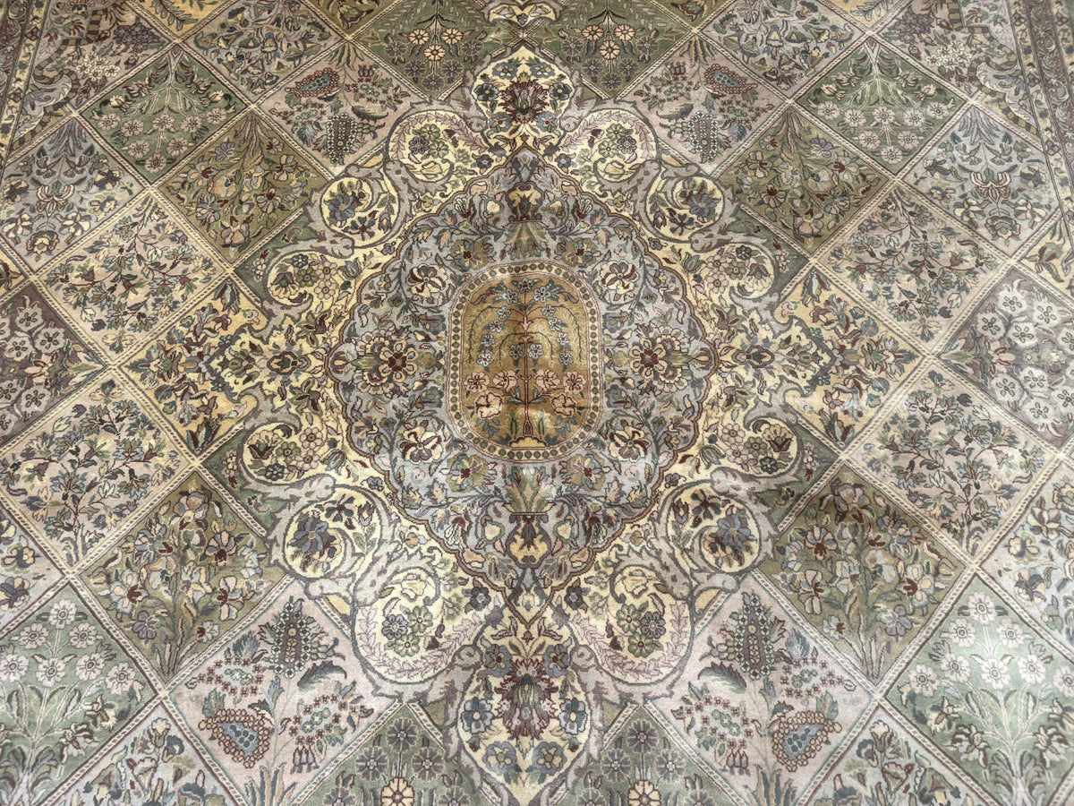Pak Persian Rug 9x12, Diamond Panel Design, Fine 225 KPSI, Wool - Jewel Rugs, view 4