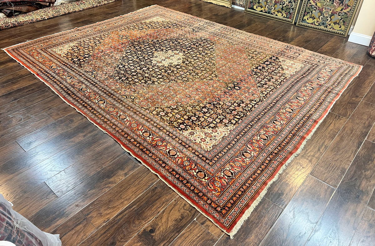 Rare Antique Persian Tabriz Rug 9x12, Red, Handmade, Wool - Jewel Rugs, view 3