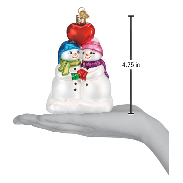 Snow Couple's First Christmas Ornament