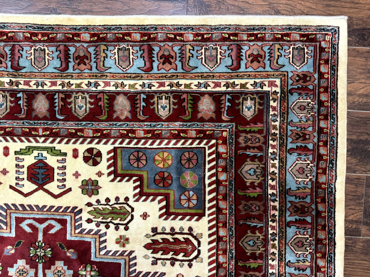 Turkish Kazak Rug 6x9, Geometric Medallions - Jewel Rugs, view 7