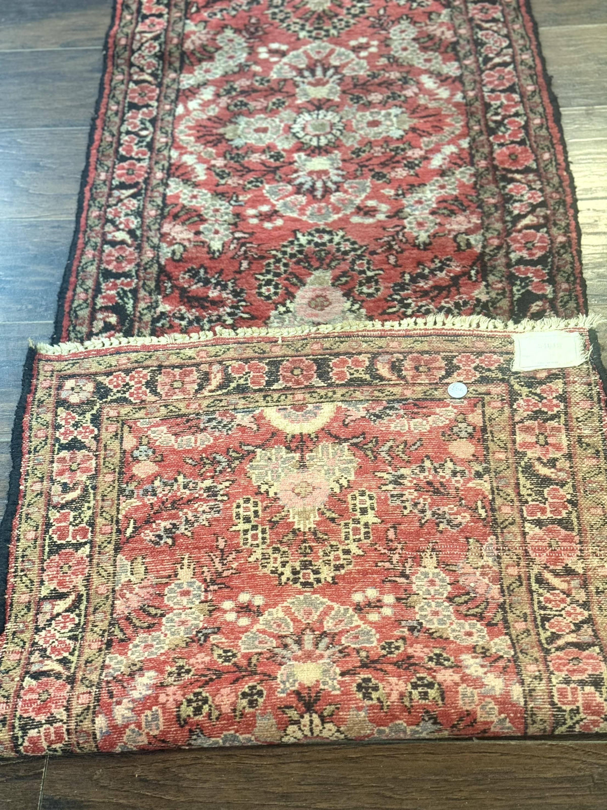 Persian Hamadan Runner Rug 2 x 13.6 – Red Floral Wool Hallway Carpet - Jewel Rugs, view 11