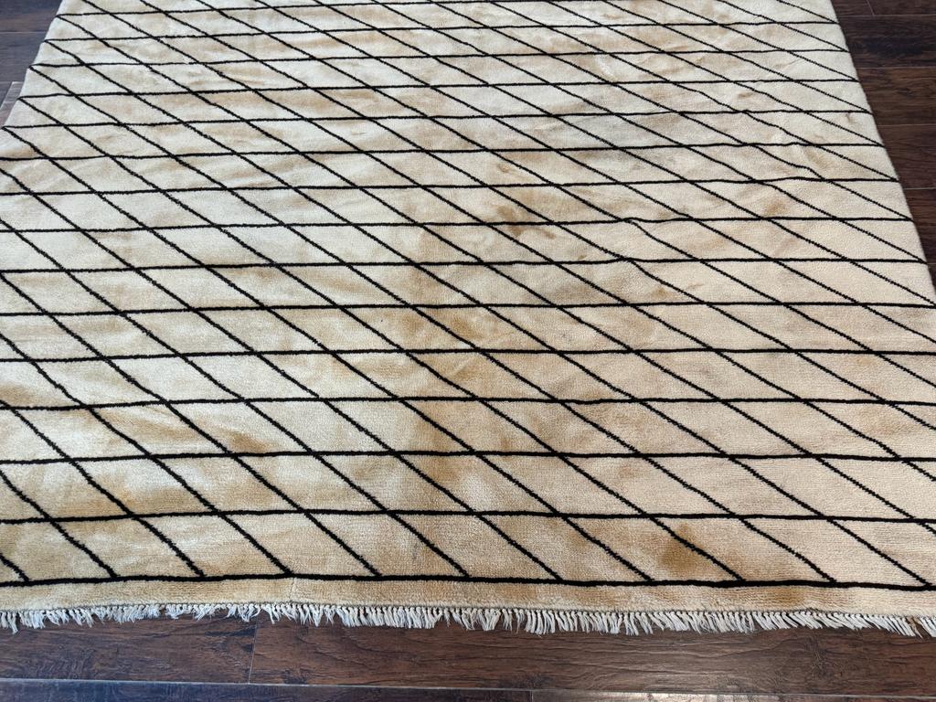 German Rug 7x10, Vintage Handmade Carpet, Contemporary - Jewel Rugs, view 6