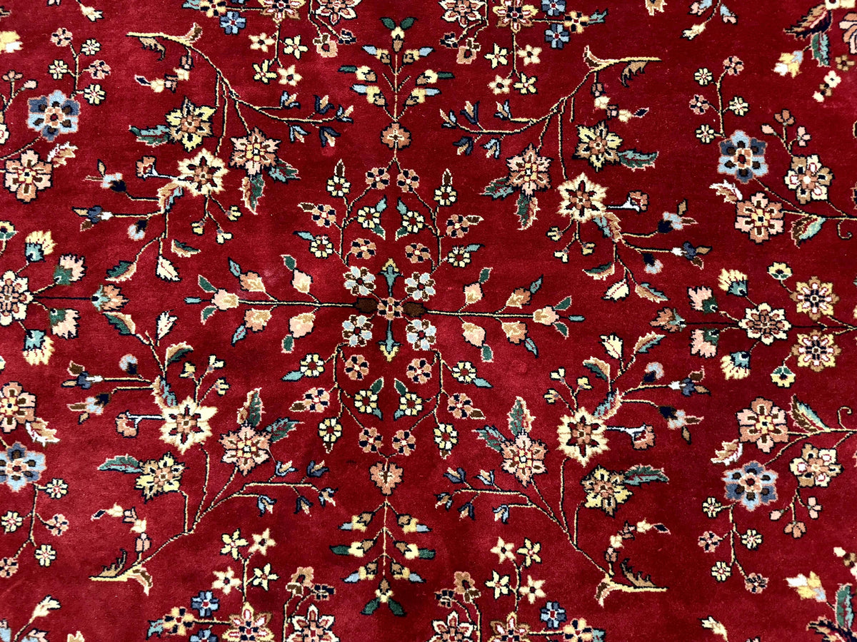 Indo Persian Rug 8x10, Red and Cream, Floral, Pande Cameron - Jewel Rugs, view 5