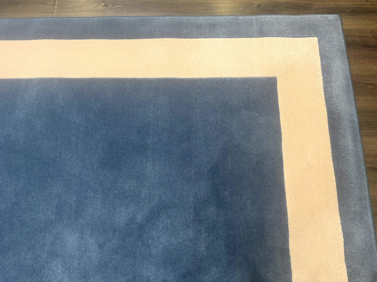 Blue and Cream Square Rug 10x10 ft, Large Square Carpet - Jewel Rugs, view 8