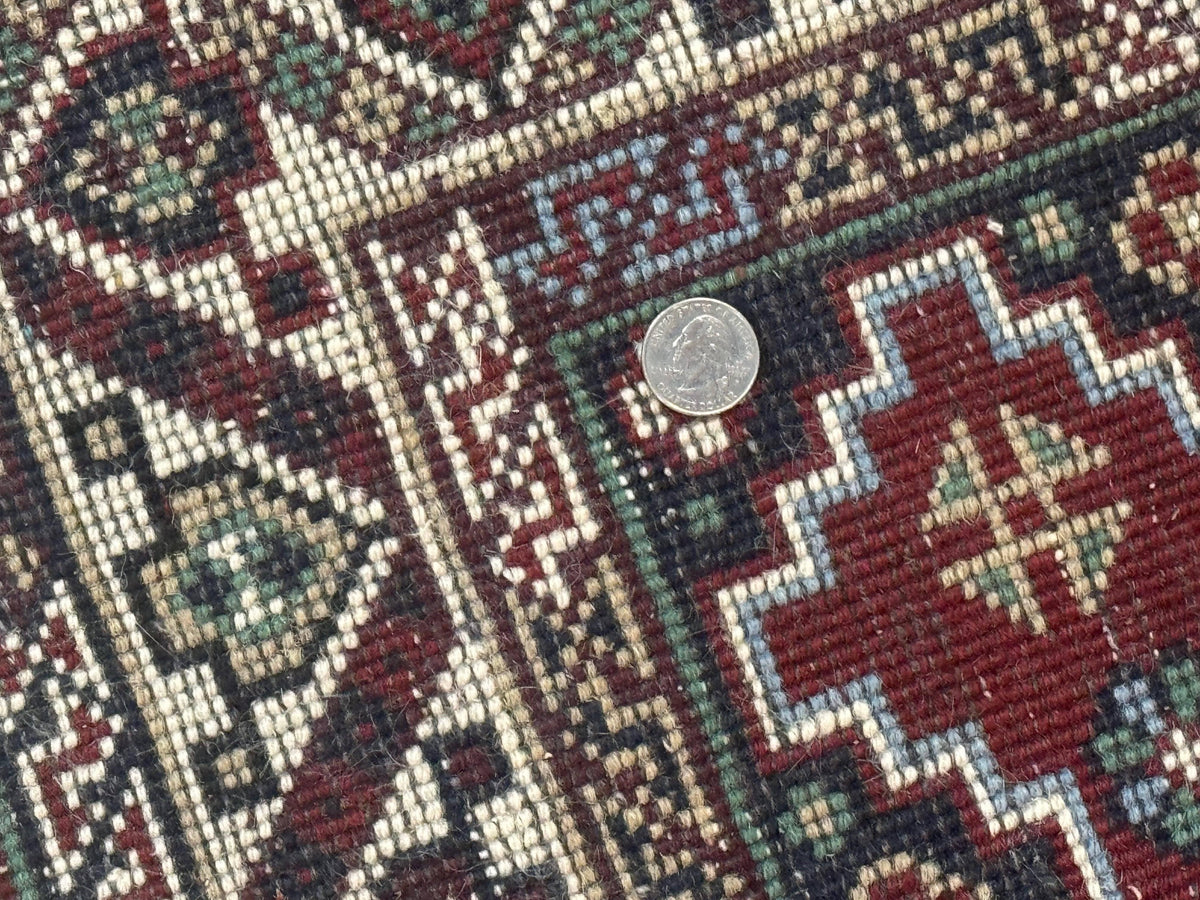 Persian Afshar Rug 4x5 Red Navy Geometric Tribal Wool Carpet - Jewel Rugs, view 11