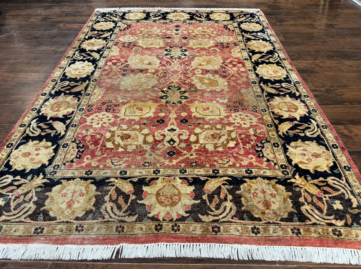 Indian Agra Rug 6x9, Allover Pattern, Traditional Wool Oriental Carpet - Jewel Rugs, view 2
