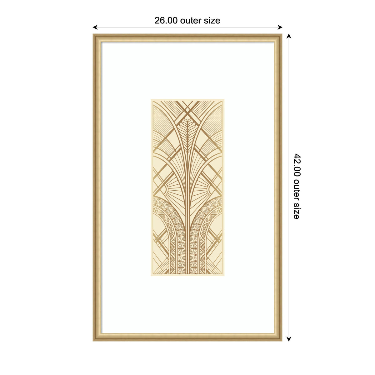 Retro Art Deco Glam Abstract by The Creative Bunch Studio Framed Wall Art Print