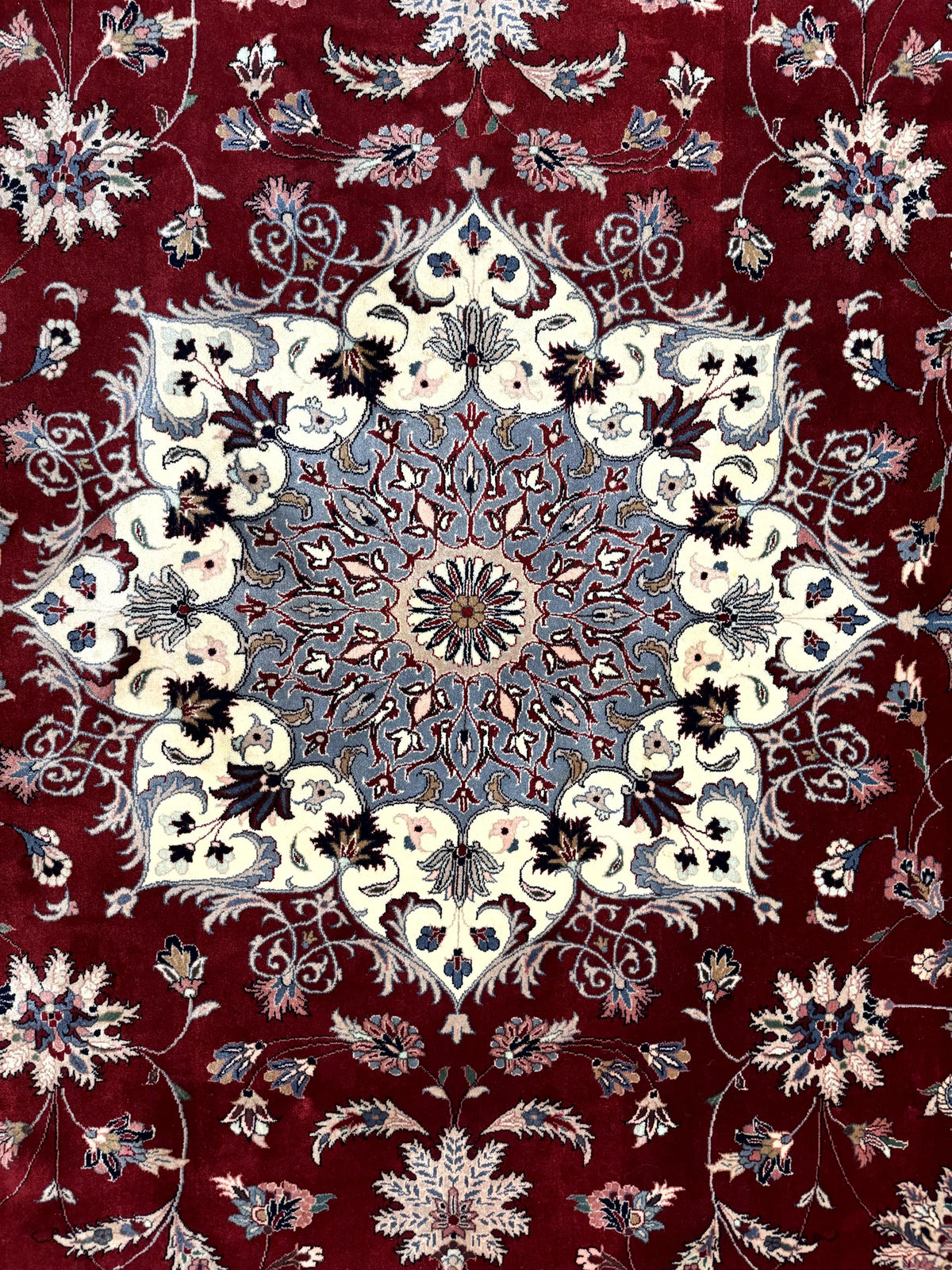 Pak Persian Rug 9x12, Maroon and Ivory, Wool Handmade Vintage - Jewel Rugs, view 5
