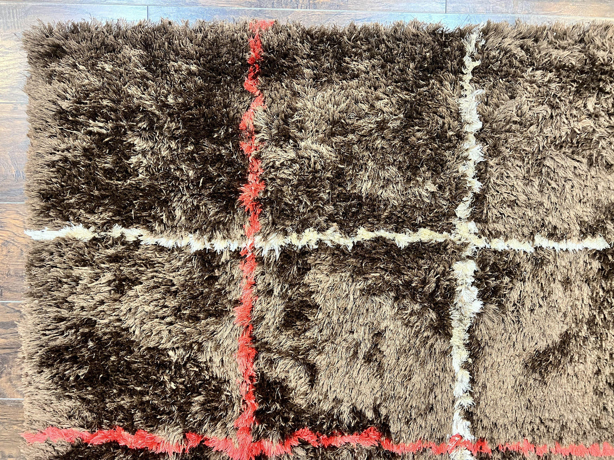 Shag Rug 6x8, Brown, Panel Design - Jewel Rugs, view 7
