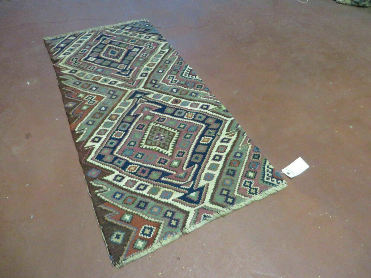 2' 1" X 4' 4" Antique Handmade Bagface Kilim Shirvan Caucasian Wool Rug Nice - Jewel Rugs, view 2