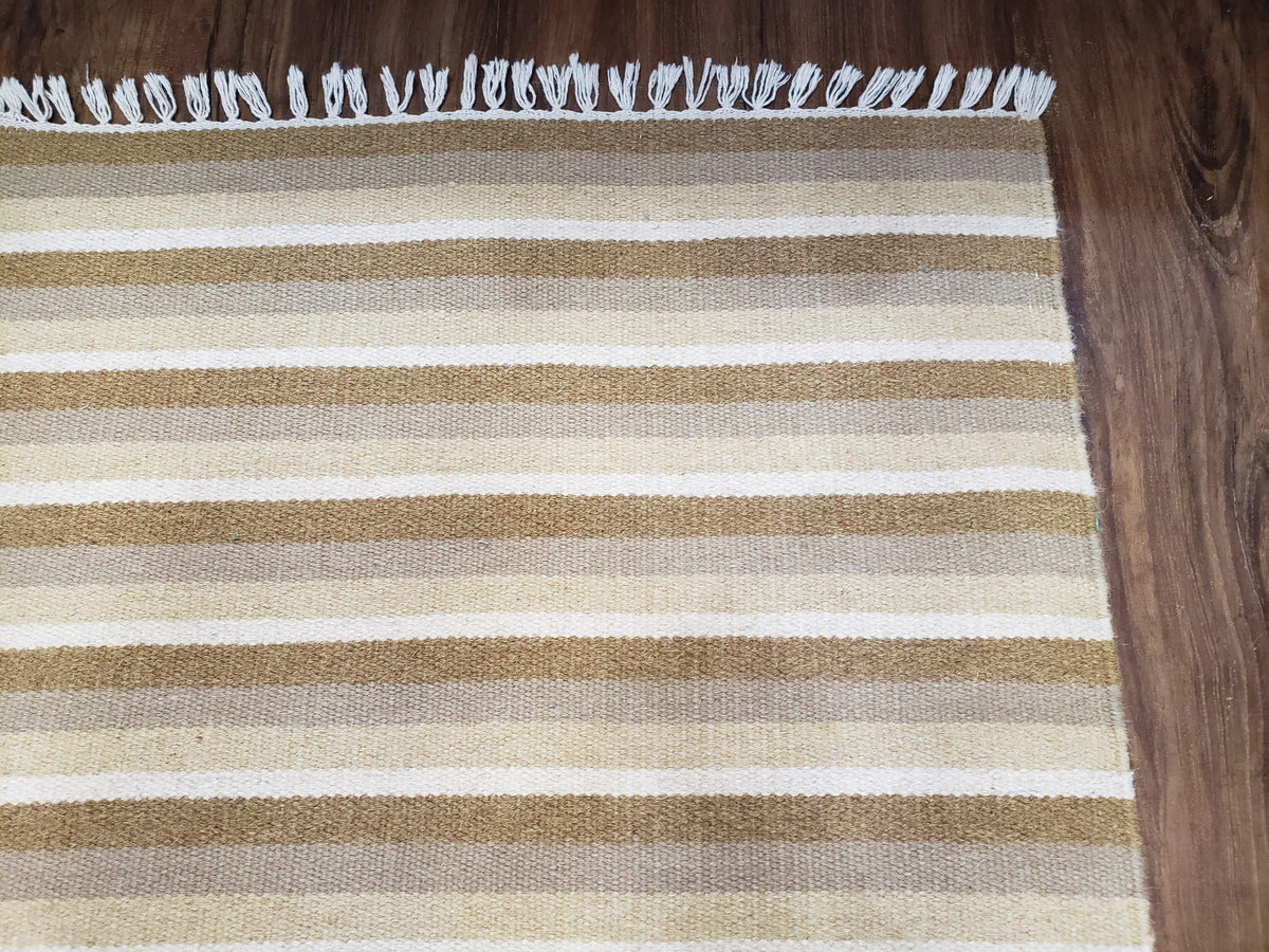Striped Runner Rug, Flatweave Runner Rug, Hallway Runner, 15 ft Carpet Runner for Hall, Earth Tone Colors, Handmade Hand Woven Farmhouse Rug - Jewel Rugs, view 7