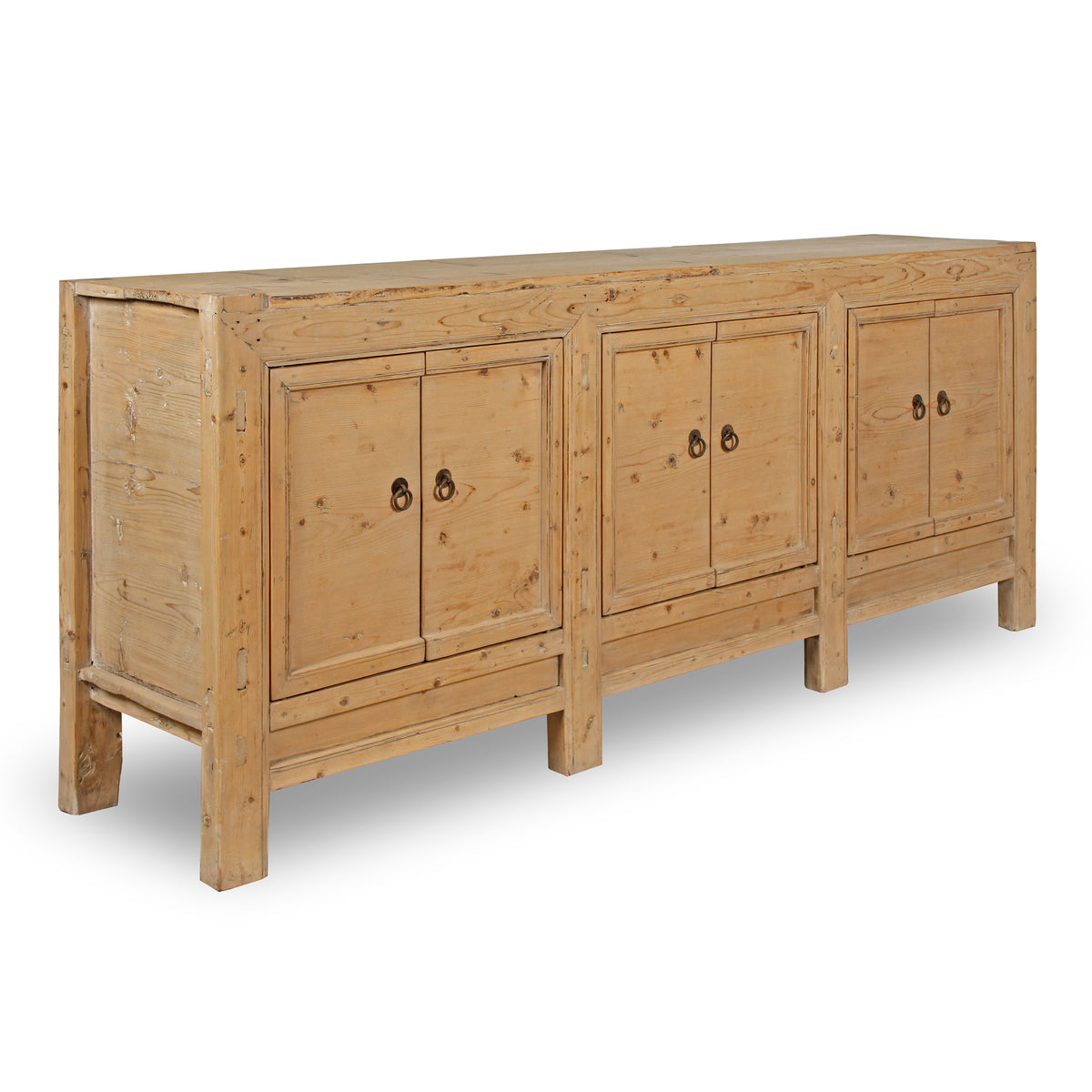 Antique six doors sideboard (Size and finish vary Approx 80"-90" long)