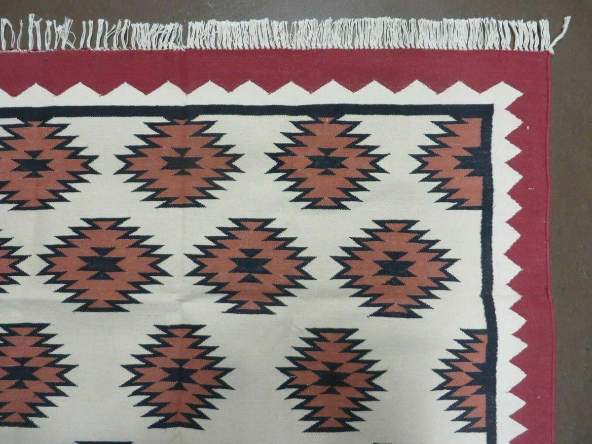 5' X 8' Hand Woven Wool Rug Contemporary Kilim Dhurrie Modern Oriental Area Rug - Jewel Rugs, view 7