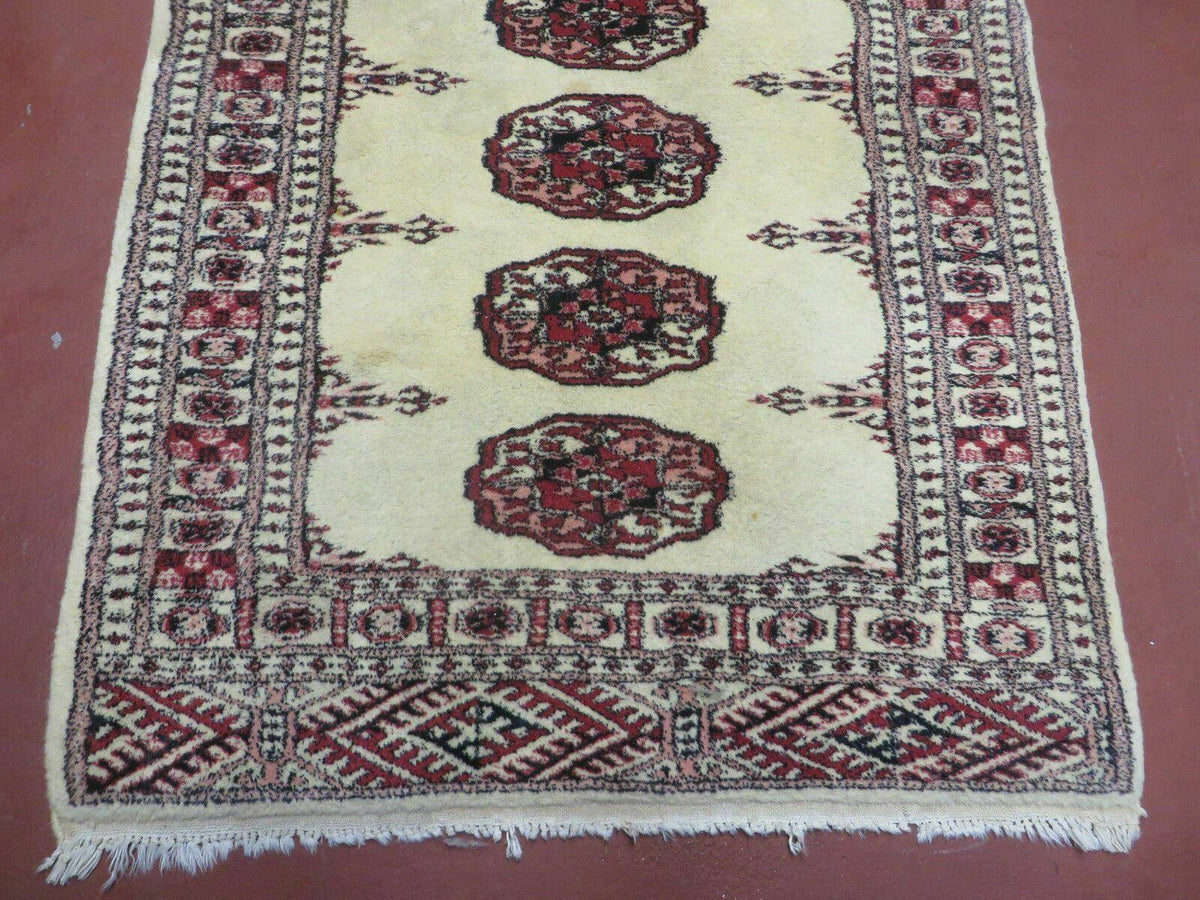 2' 7" x 7' Handmade Finely Knotted Pakistani Turkoman Bokhara Detailed Wool Rug - Jewel Rugs, view 6
