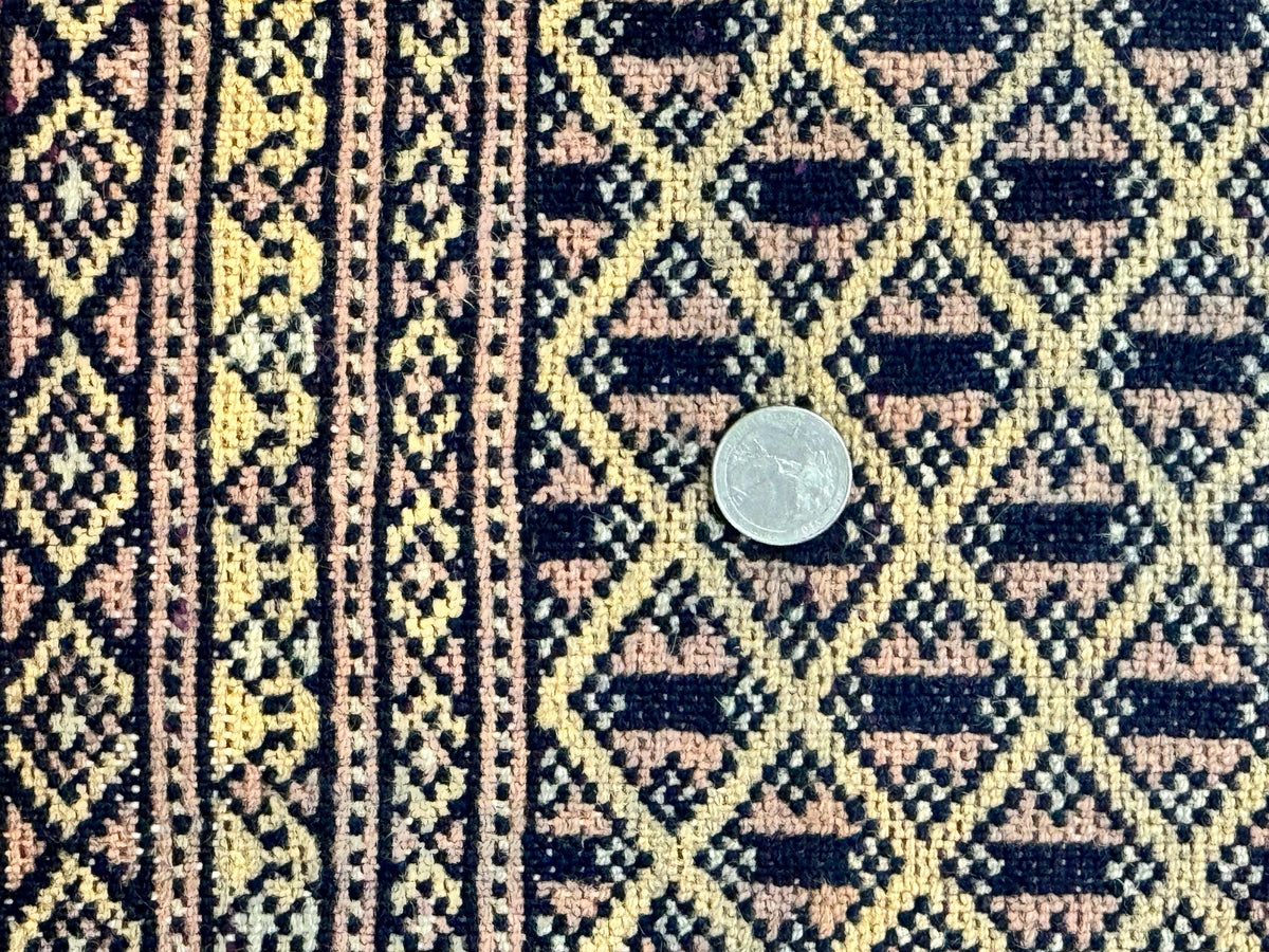 Pakistani Bokhara Turkoman Rug 9x11, Cream, Handmade Wool Vintage Carpet - Jewel Rugs, view 11