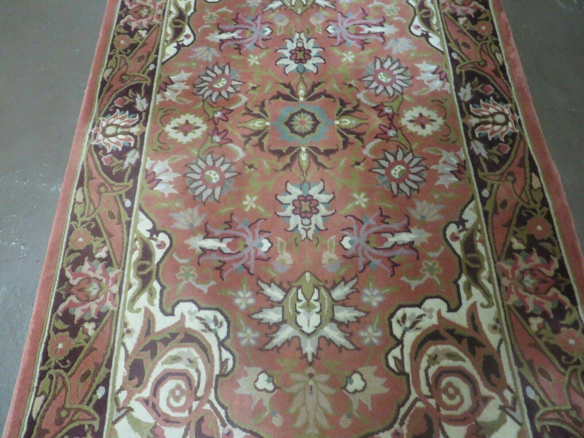 Chinese Wool Rug 3x5 Vintage Handmade Oriental Carpet Floral Medallion - Jewel Rugs, view 6